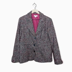 *SOLD* NWT Tweed Blazer Jacket "Peppercorn" Coldwater Creek Size 14, Retail $139